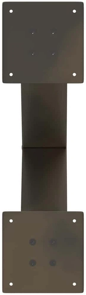 Kavos staliuko kojelės, X formos, 2 vnt., natūralus plienas, 60x(42-43) cm, plienas
