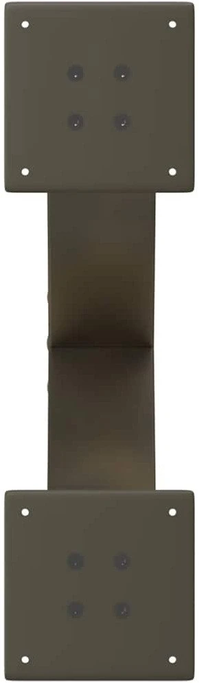 Kavos staliuko kojelės, X formos, 2 vnt., natūralus plienas, 60x(30-31) cm, plienas