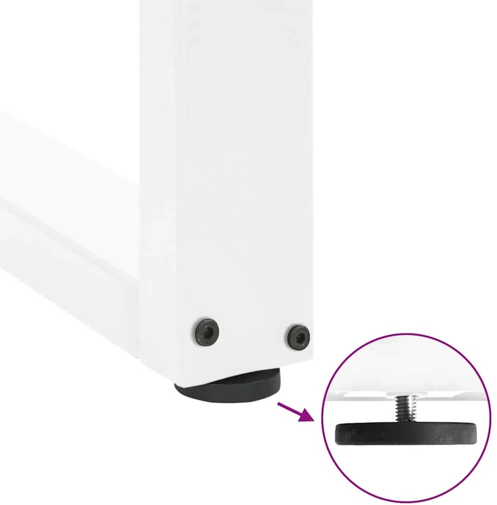 Valgomojo stalo kojelės, 3 vnt., baltos, 80x(72-73) cm, plienas, U formos