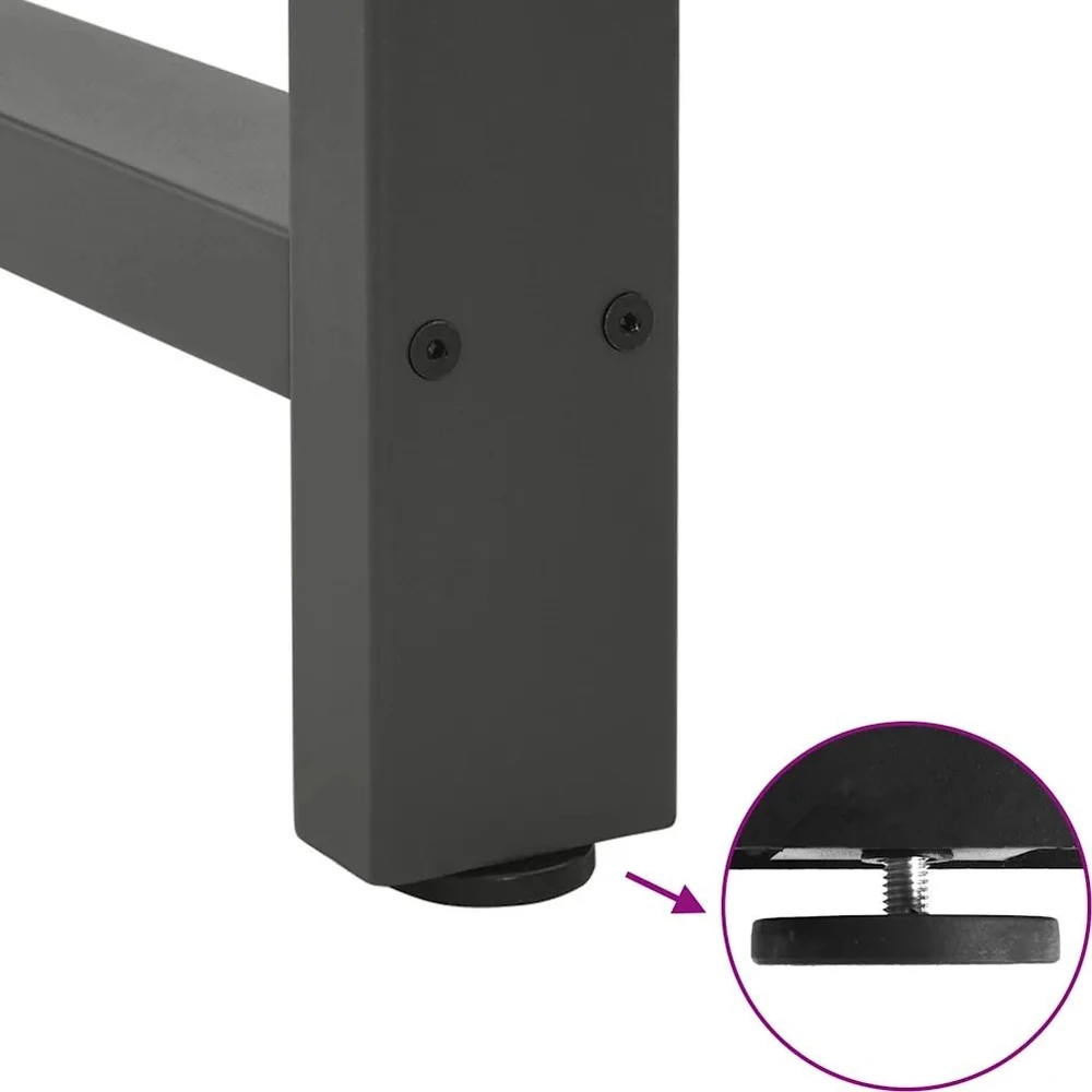 Kavos staliuko kojos, antracito spalvos, 2 vnt., 70x(30-31) cm, plienas
