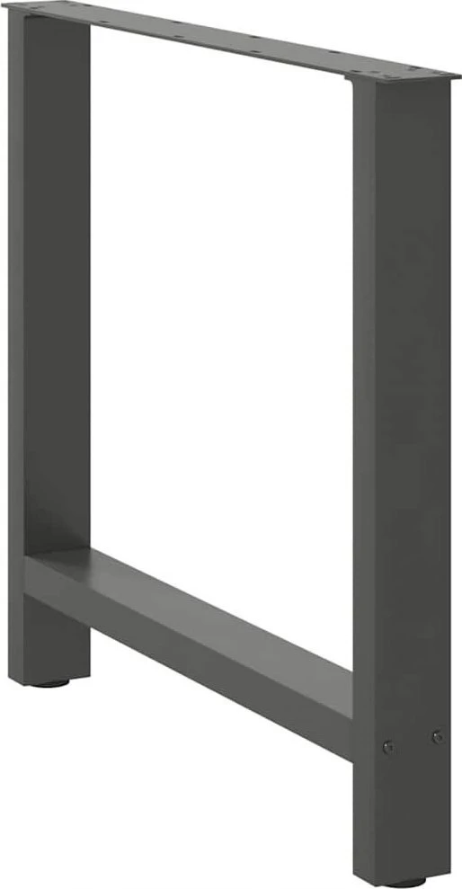 Valgomojo stalo kojos, antracito spalvos, 2 vnt., 70x(72-73) cm, plienas
