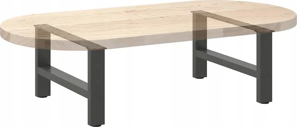 Kavos staliuko kojos, antracito spalvos, 2 vnt., 70x(30-31) cm, plienas