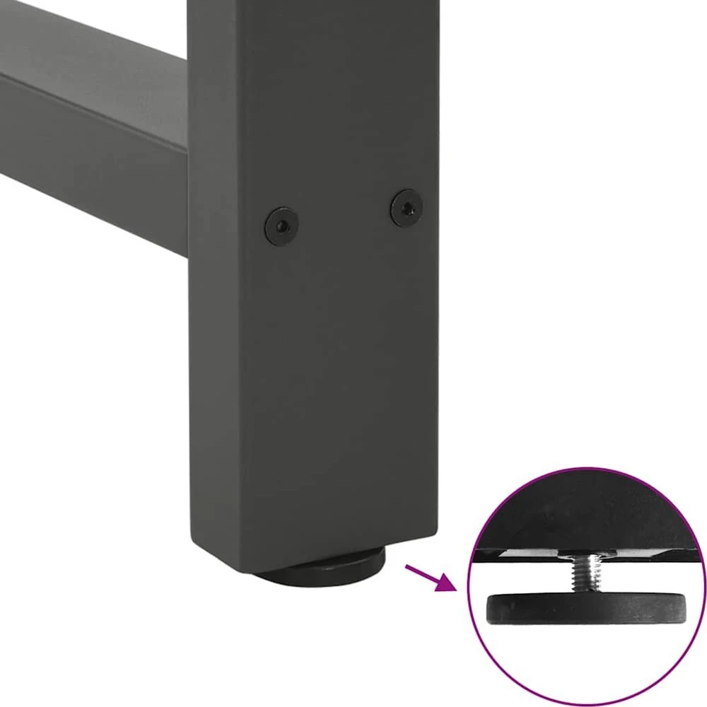 Kavos staliuko kojelės, antracito, 2 vnt., 30x(30-31)cm