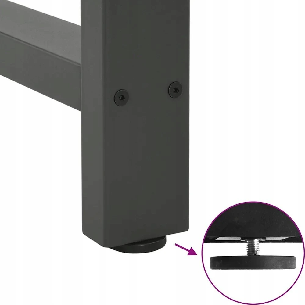 Kavos staliuko kojos, antracito spalvos, 2 vnt., 40x(30-31) cm, plienas