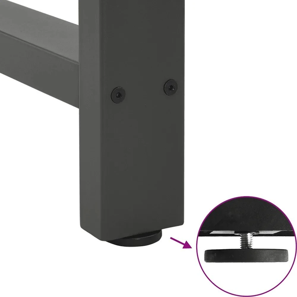 Kavos staliuko kojos, antracito spalvos, 2 vnt., 60x(30-31) cm, plienas