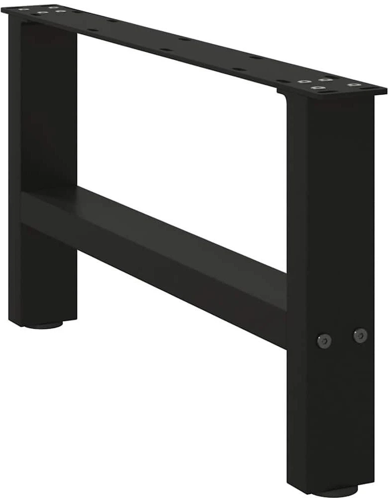 Kavos staliuko kojelės, juodos, 2 vnt., 60x(30-31) cm, plienas