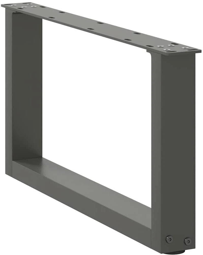 Kavos staliuko kojelės, 2 vnt., antracito spalvos, 60x(30-31) cm, plienas