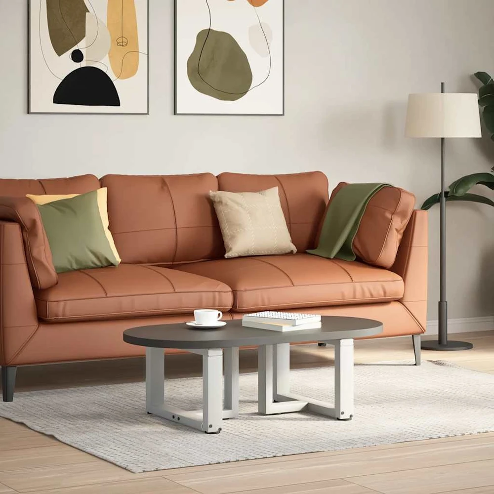 Kavos staliuko kojelės, T formos, 2 vnt., baltos, 40x25x(30-31) cm, plienas