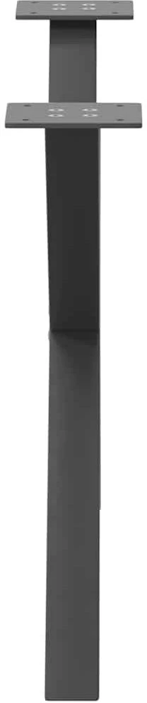 Kavos staliuko kojelės, 2 vnt., antracito spalvos, 70x(42-43) cm, plienas