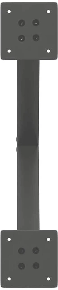 Kavos staliuko kojelės, 2 vnt., antracito spalvos, 60x(42-43) cm, plienas