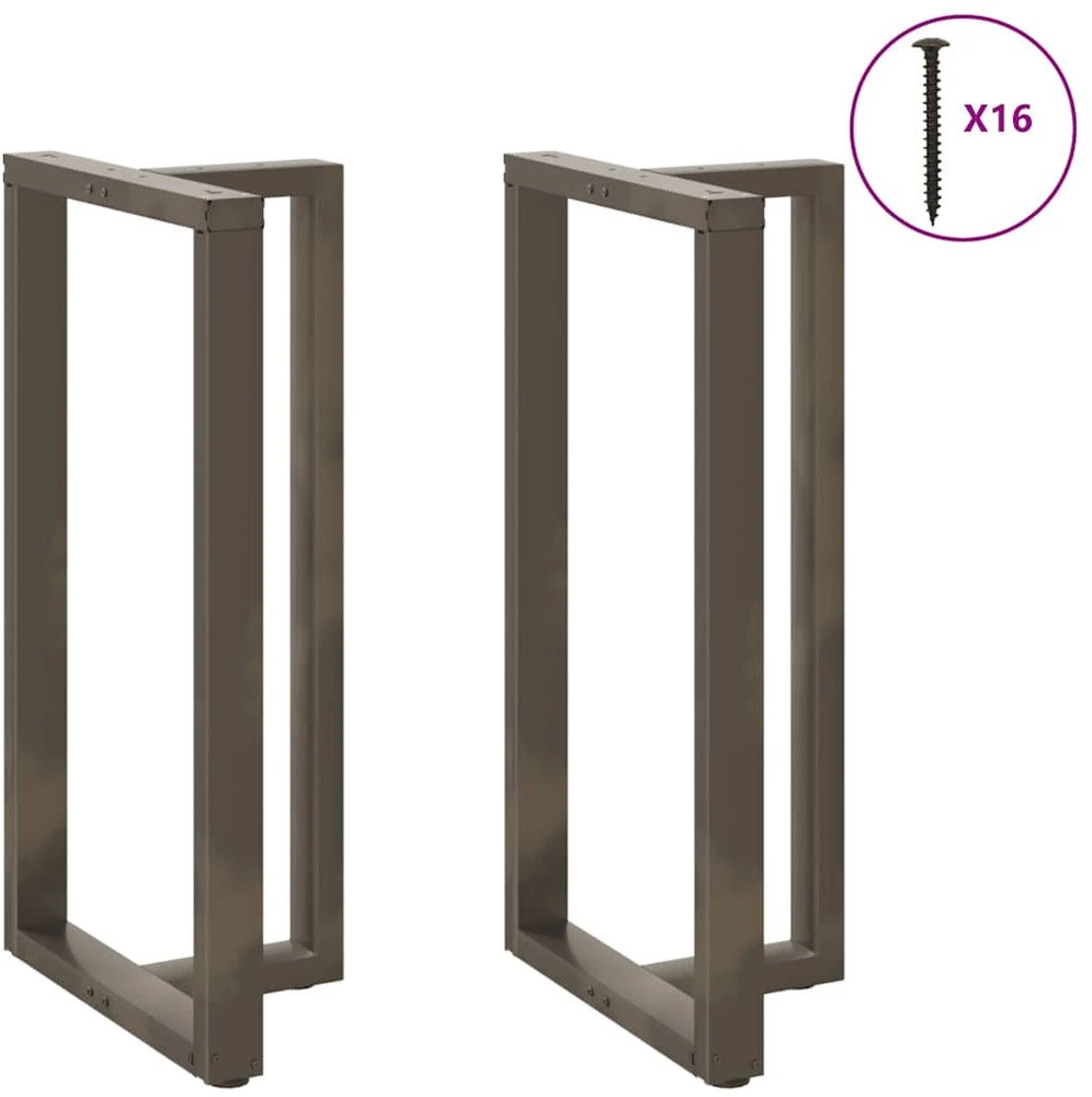 Baro stalo kojos, T formos, 2 vnt., juodos, 60x35x(110-111) cm, plienas