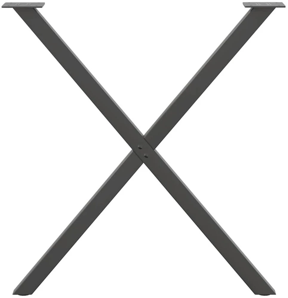 Valgomojo stalo kojos, 2 vnt., antracito spalvos, 80x(72-73) cm, plienas