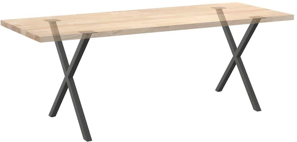 Valgomojo stalo kojos, 2 vnt., antracito spalvos, 80x(72-73) cm, plienas