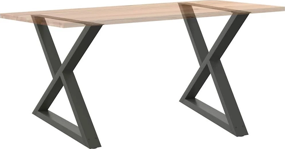 Valgomojo stalo kojos, 2 vnt., antracito spalvos, 90x(72-73,3) cm, plienas