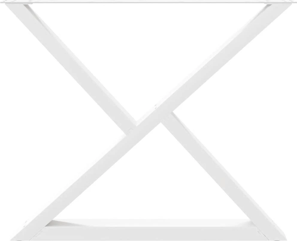 Valgomojo stalo kojos, 2 vnt., baltos, 90x(72-73,3) cm, plienas