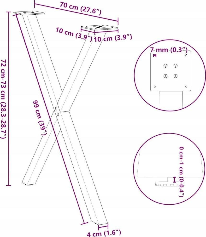 Valgomojo stalo kojelės, 2 vnt., juoda, 80x(72-73)cm, plienas