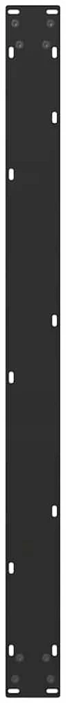 Kavos staliuko kojelės, U formos, 2 vnt., juoda, 100x(72-73) cm