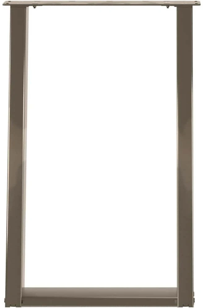 Valgomojo stalo kojelės, U formos, 2 vnt., natūralus plienas, 60x(72-73) cm, plienas