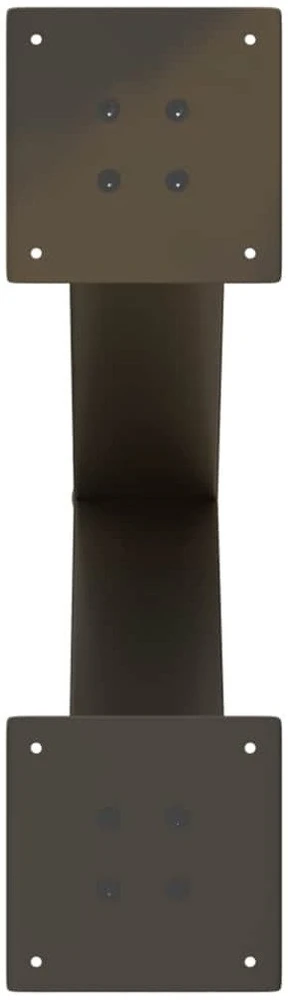 Valgomojo stalo kojos, X formos, 2 vnt., natūralus plienas, 60x(72-73) cm, plienas