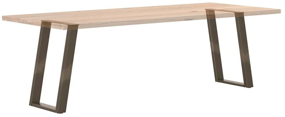 Valgomojo stalo kojelės, U formos, 2 vnt., natūralus plienas, 60x(72-73) cm, plienas