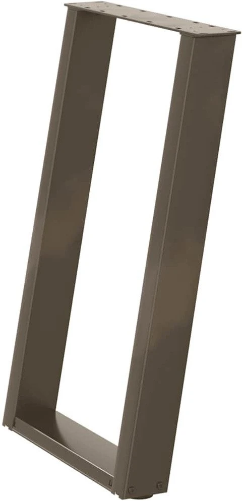 Valgomojo stalo kojelės, U formos, 2 vnt., natūralus plienas, 60x(72-73) cm, plienas