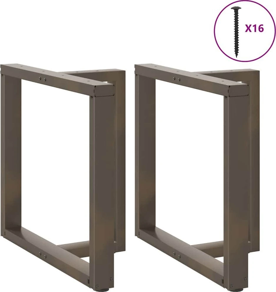 Valgomojo stalo kojelės, 2 vnt., juodos, 70x35x(72-73) cm, plienas