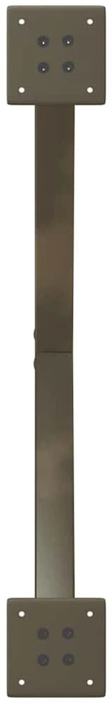 Valgomojo stalo kojelės, X formos, 2 vnt., natūralus plienas, 80x(72-73) cm, plienas