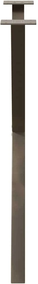 Valgomojo stalo kojelės, X formos, 2 vnt., natūralus plienas, 80x(72-73) cm, plienas