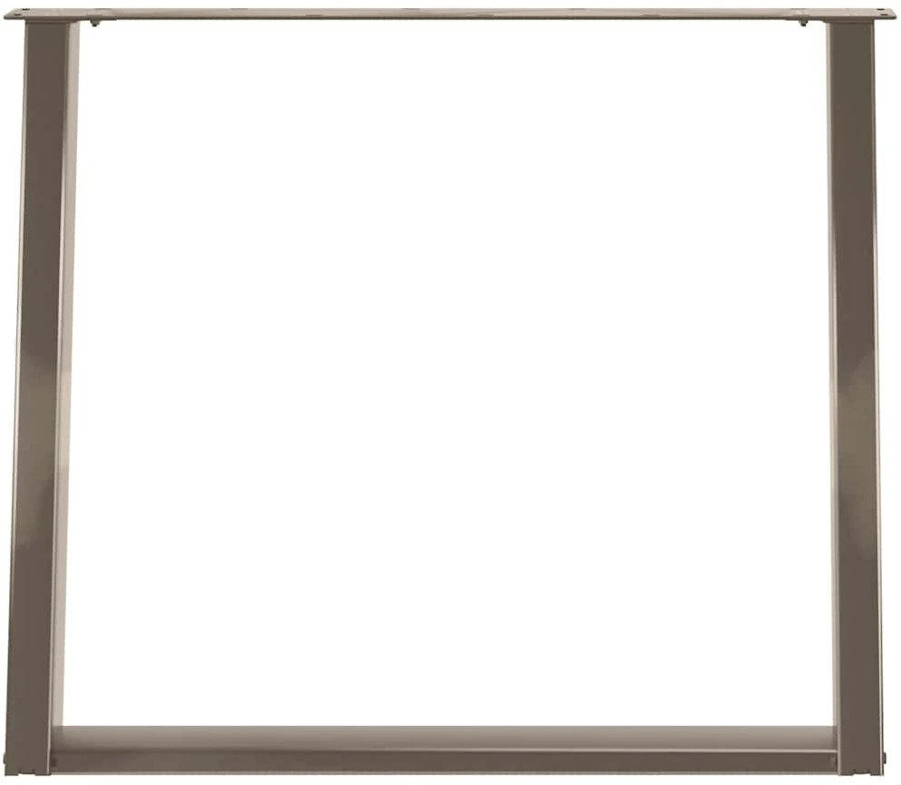 Valgomojo stalo kojelės, U formos, 2 vnt., natūralus plienas, 90x(72-73) cm, plienas
