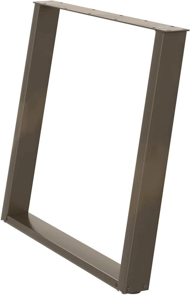 Valgomojo stalo kojelės, U formos, 2 vnt., natūralus plienas, 90x(72-73) cm, plienas