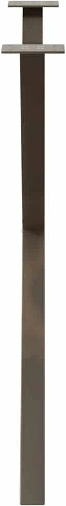 Valgomojo stalo kojelės, X formos, 2 vnt., natūralus plienas, 90x(72-73) cm, plienas