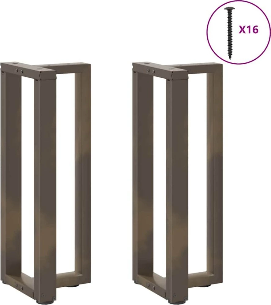 Konsolinio staliuko kojelės, T formos, 2 vnt., juodos, 38x25x(72-73) cm, plienas