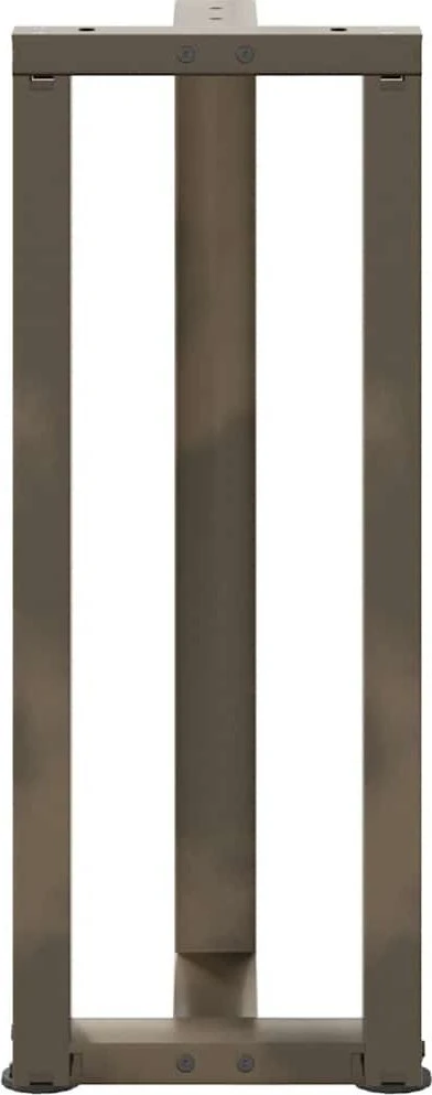 Konsolinio staliuko kojelės, T formos, 2 vnt., juodos, 38x25x(72-73) cm, plienas