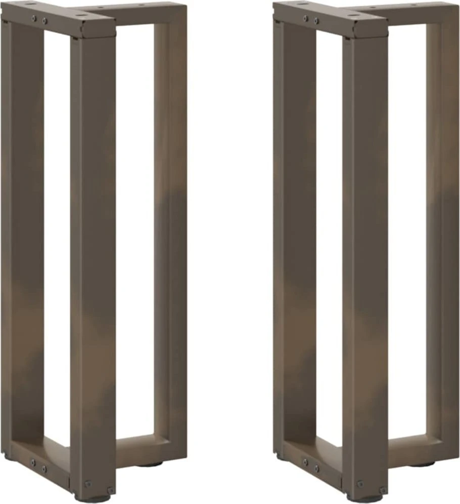 Konsolinio staliuko kojelės, T formos, 2 vnt., juodos, 38x25x(72-73) cm, plienas