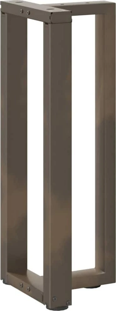 Konsolinio staliuko kojelės, T formos, 2 vnt., juodos, 38x25x(72-73) cm, plienas
