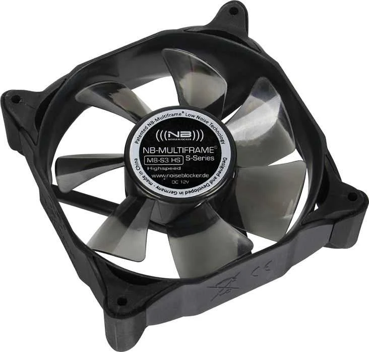 Noiseblocker M8-S3 HS juodas 80mm ventiliatorius