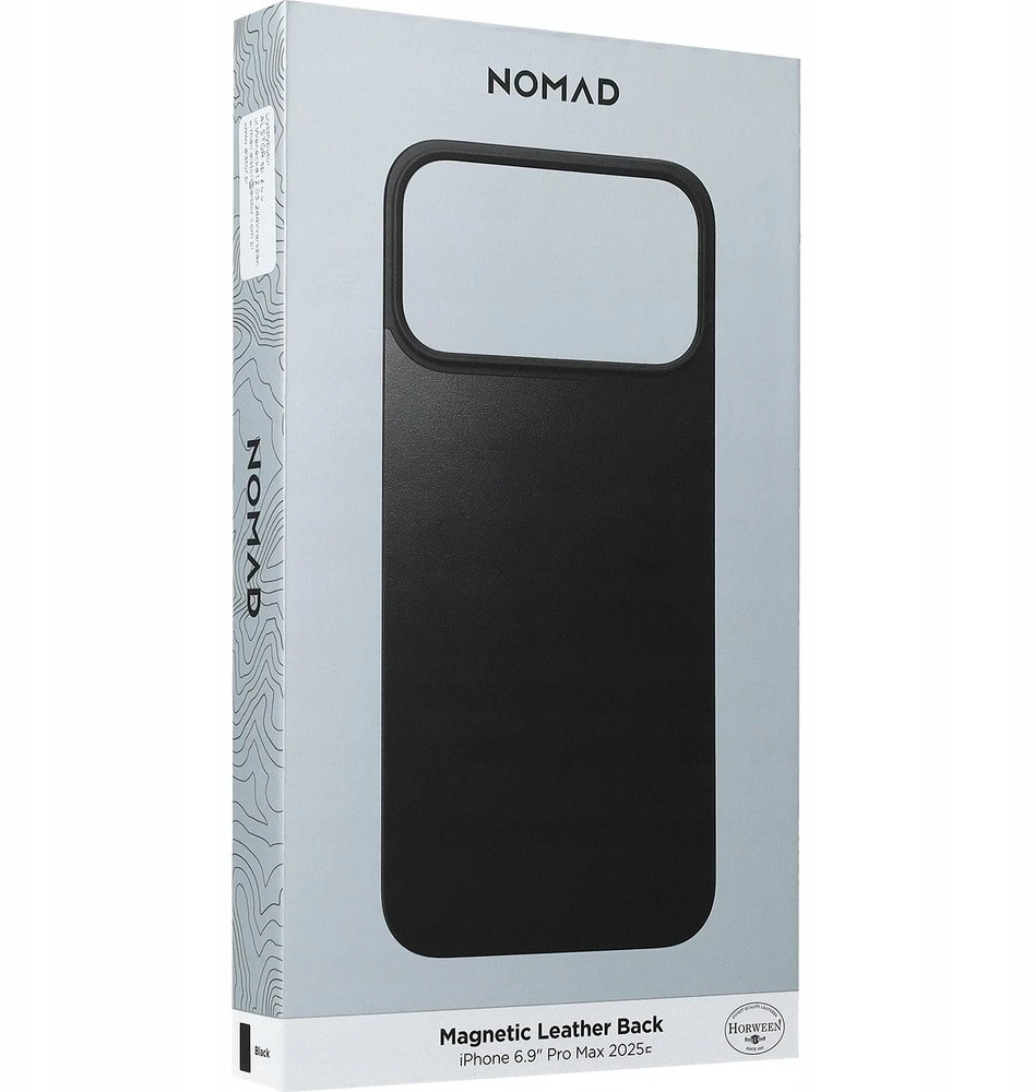 „Nomad“ magnetinis odinis dėklas, juodas („Horween“), „Magsafe“ – „iPhone 17 Pro Max“
