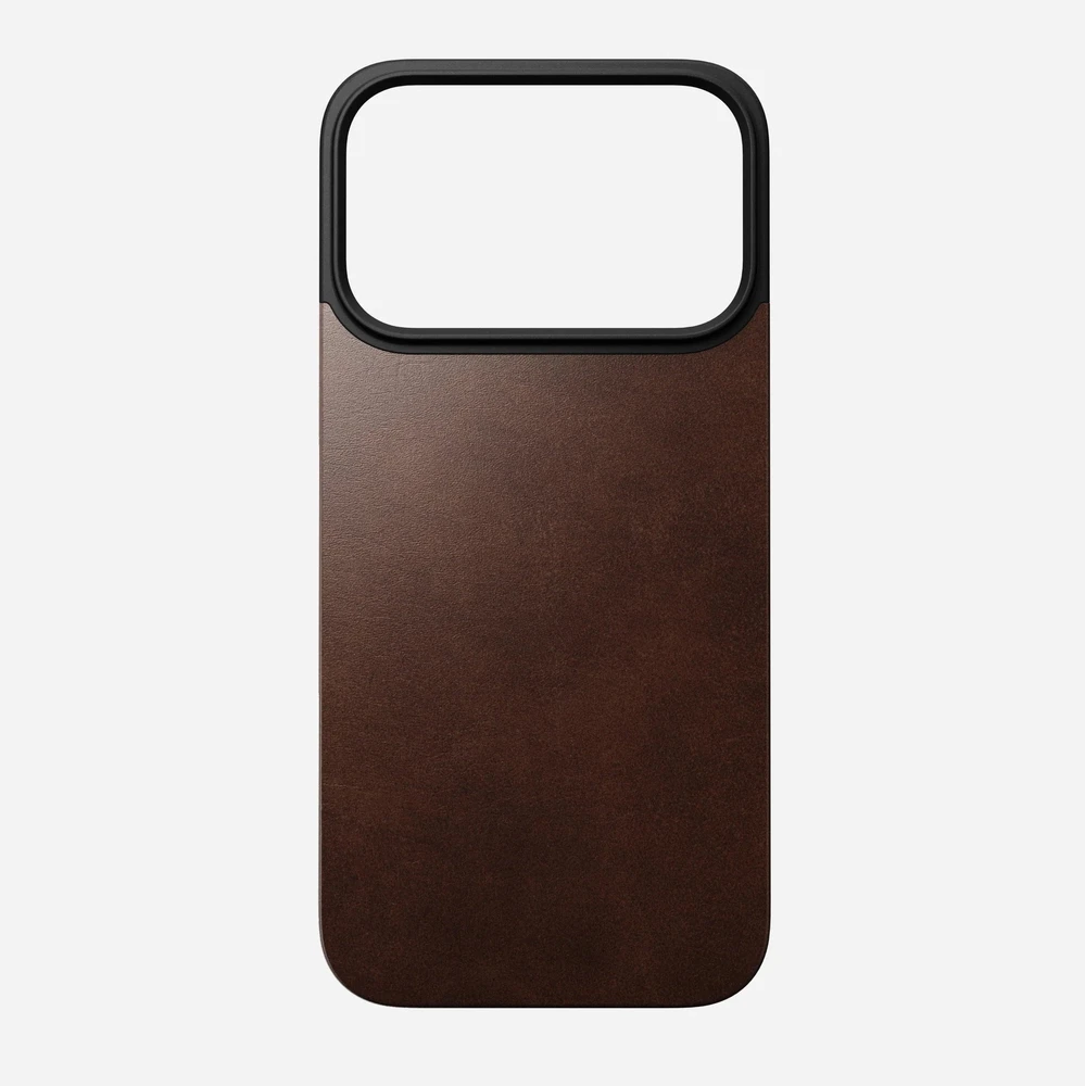 Dėklas Nomad magnetinis odinis dėklas, kaimiško stiliaus rudas (Horween), Magsafe - iPhone 17 Pro