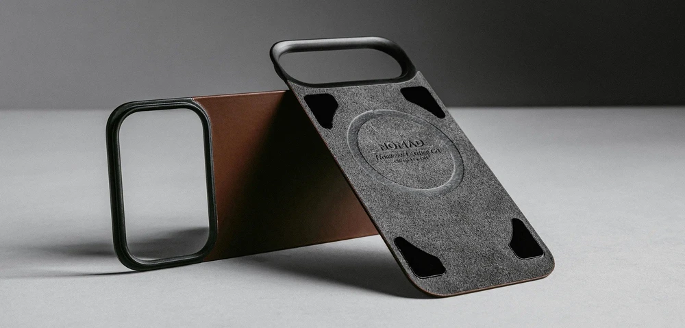 Dėklas Nomad magnetinis odinis dėklas, kaimiško stiliaus rudas (Horween), Magsafe - iPhone 17 Pro