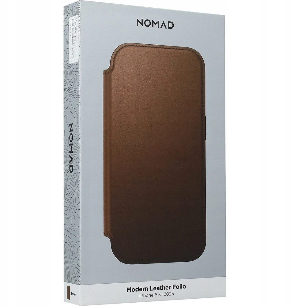 „Nomad Modern“ odinis dėklas, rudas – „iPhone 17“