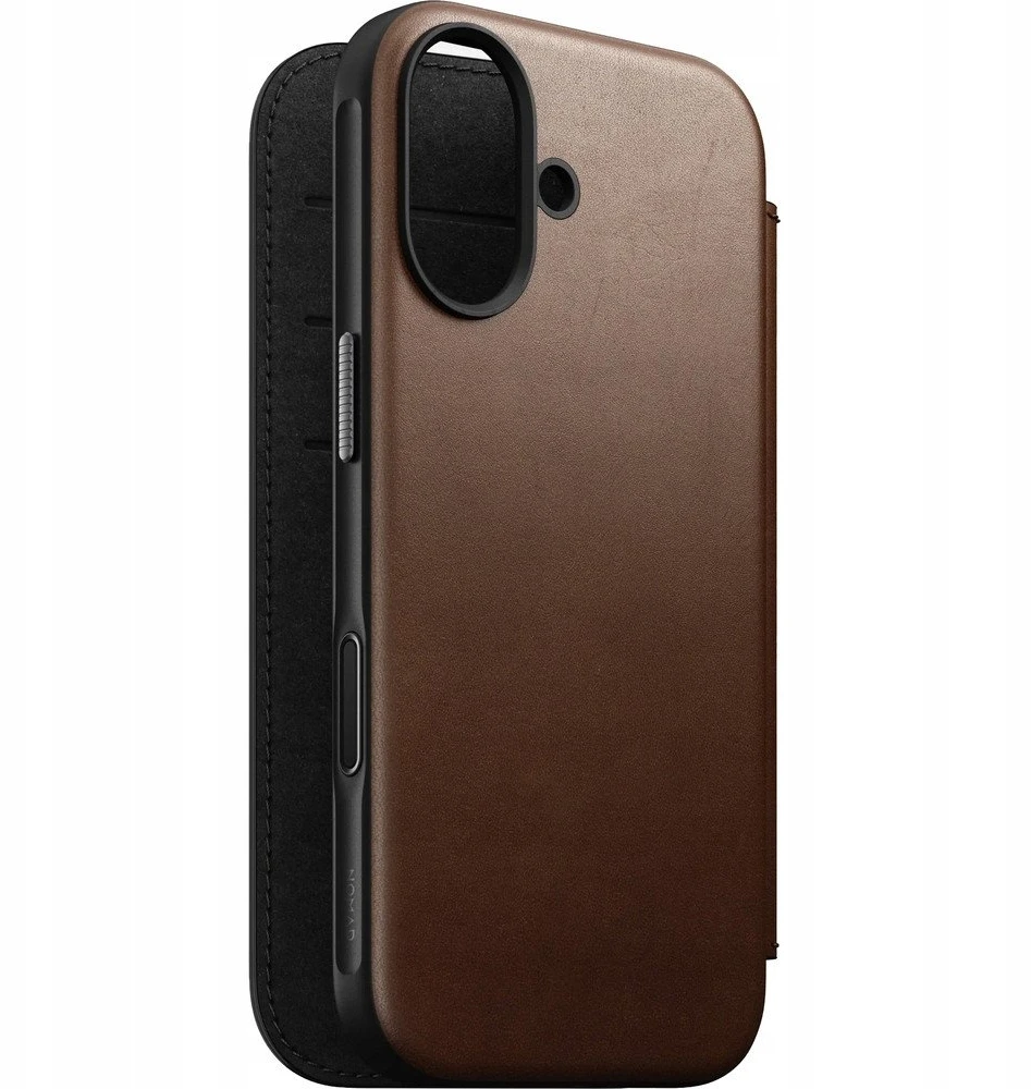 „Nomad Modern“ odinis dėklas, rudas – „iPhone 17“
