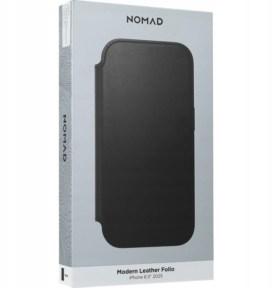 Dėklas Nomad Modern Leather Folio, juodas - iPhone 17