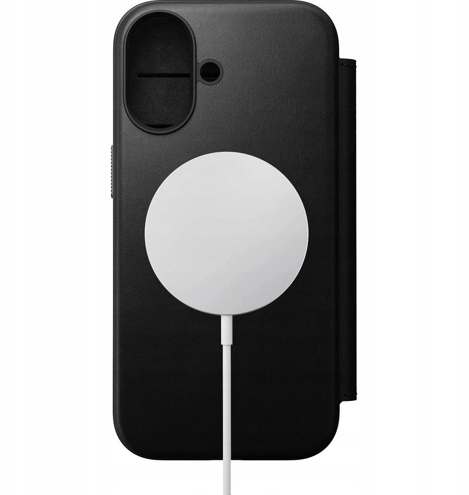 Dėklas Nomad Modern Leather Folio, juodas - iPhone 17