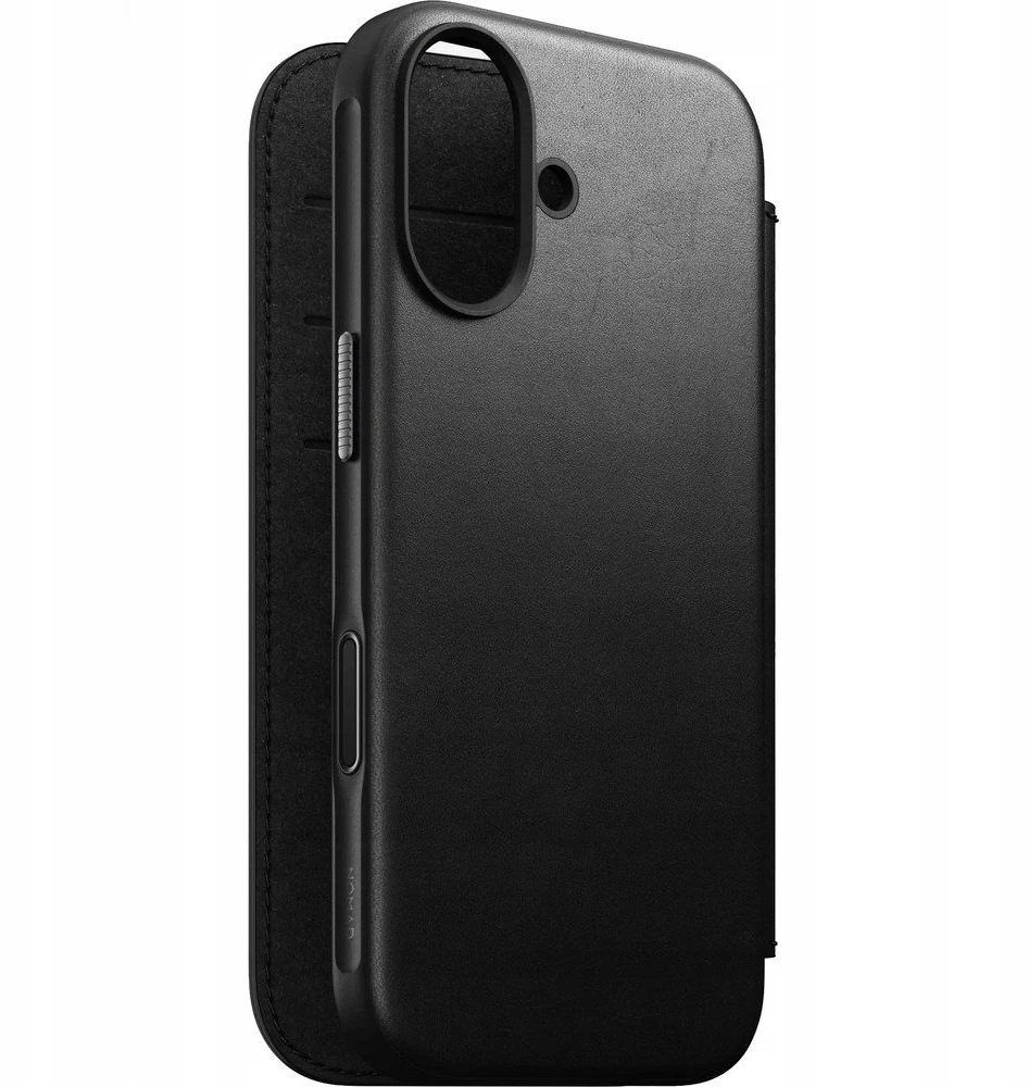 Dėklas Nomad Modern Leather Folio, juodas - iPhone 17