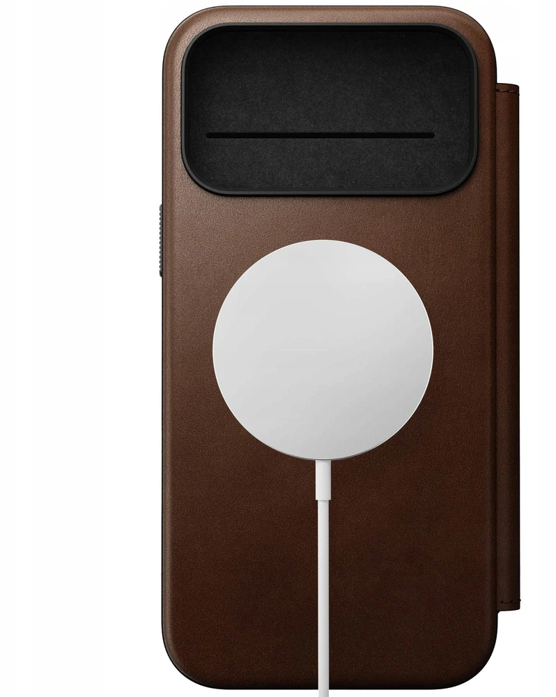 „Nomad Modern“ odinis dėklas, rudas – „iPhone 17 Pro Max“