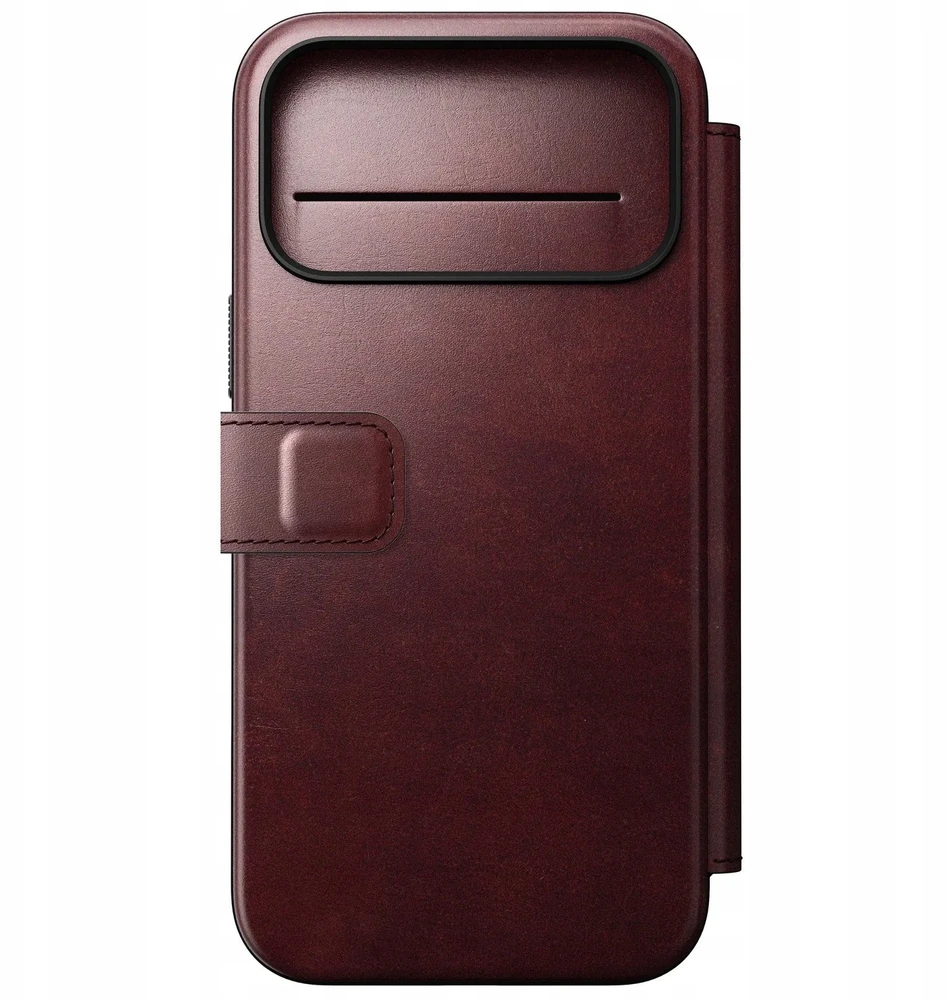 „Nomad Modern“ odinis dėklas, bordo spalvos („Horween“) – „iPhone 17 Pro Max“