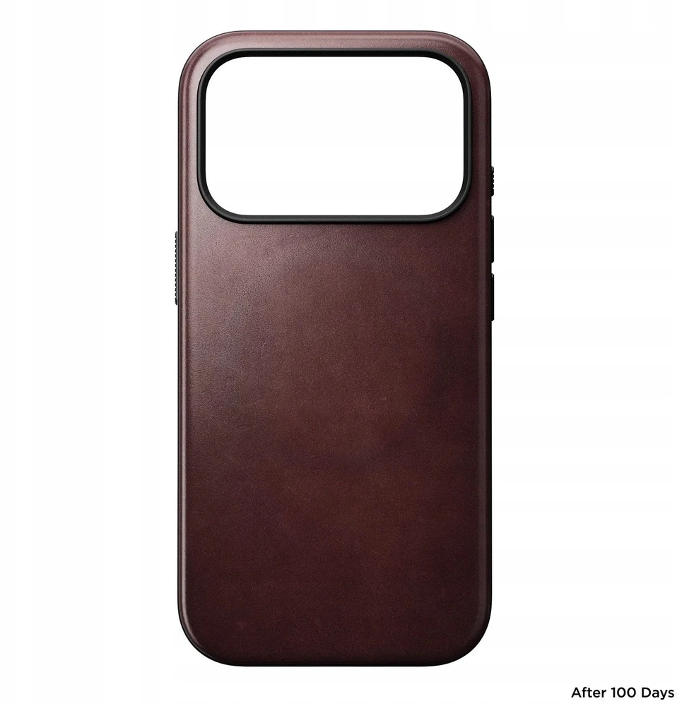 Dėklas Nomad Modern Odinis dėklas, burgundy (Horween) - iPhone 17 Pro