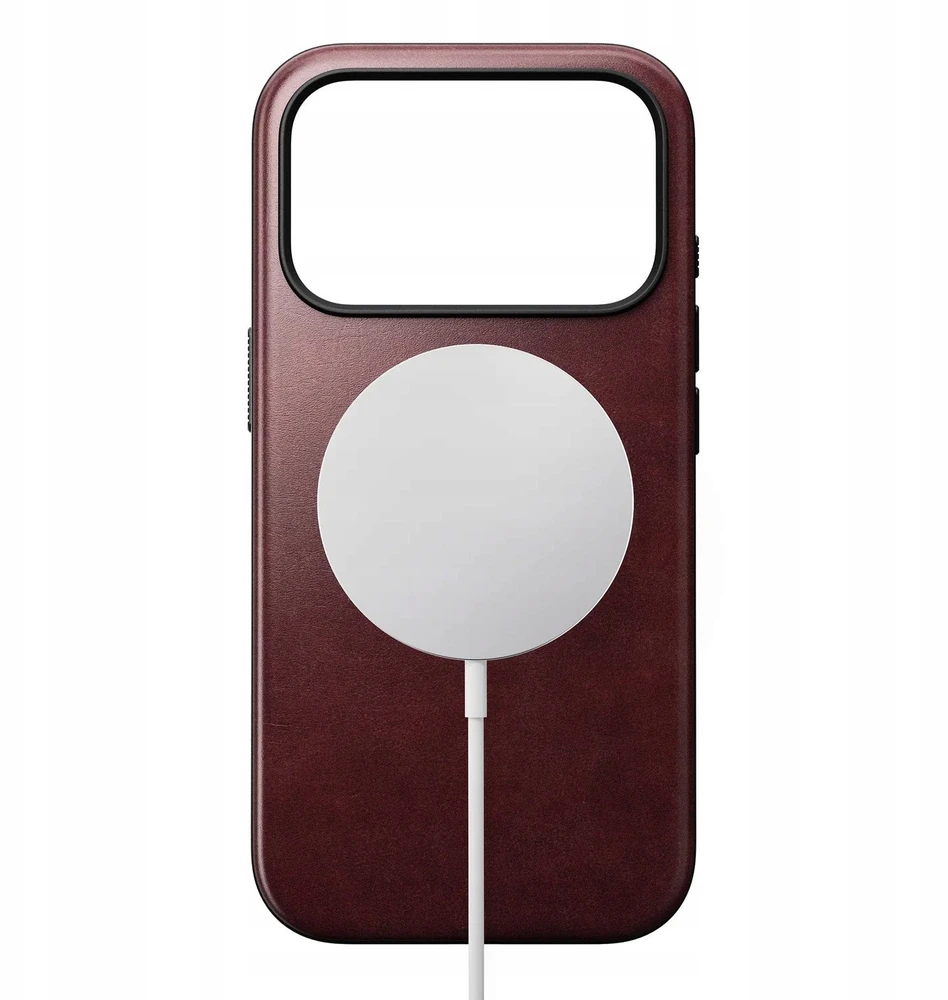 Dėklas Nomad Modern Odinis dėklas, burgundy (Horween) - iPhone 17 Pro