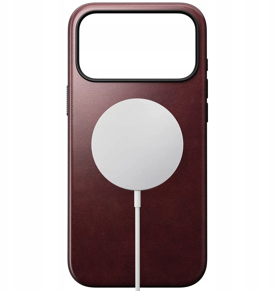 Nomad Modern Odinis dėklas, burgundy (Horween) - iPhone 17 Pro Max