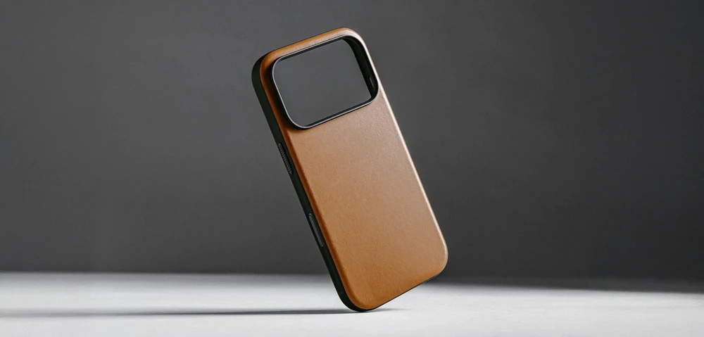 Nomad Modern Odinis dėklas, english tan - iPhone 17 Pro Max